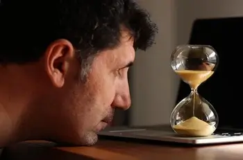 Waiting for auto accident settlement hourglass